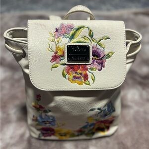 Loungefly Disney Alice In Wonderland Embroidered Floral Mini Drawstring Backpack